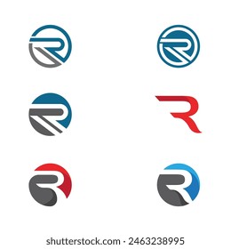 R Letter Arrow vector illustration icon Logo Template design