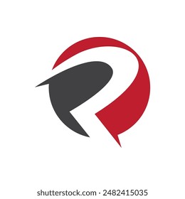 R Letter Arrow vector illustration icon Logo Template design