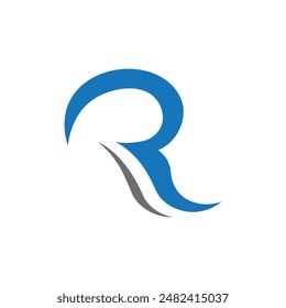 R Letter Arrow vector illustration icon Logo Template design