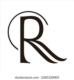 R letter arts vector logo design creative