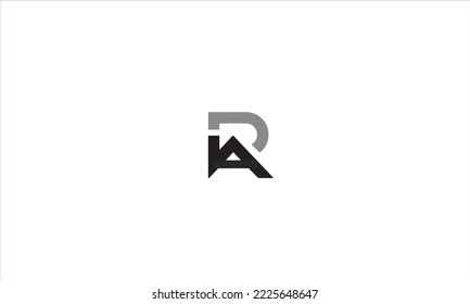 R AND A LETTER BLACK GREY VEKTÖR