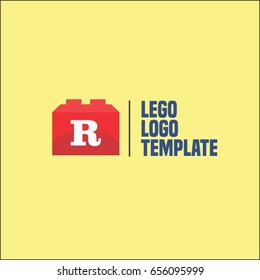 R Letter Block Game Logo. Brand identity design.
