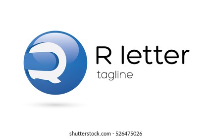 R Letter Blue