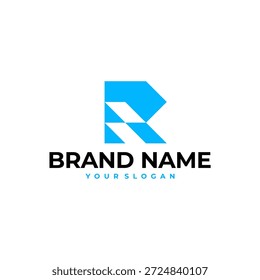 ILUSTRACIÓN DEL ICONO DEL VECTOR DEL LOGOTIPO DEL PERNO DE LA LETRA R