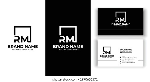 R Letter brand logo and business card premium design template