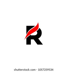 r letter brand logo vector template
