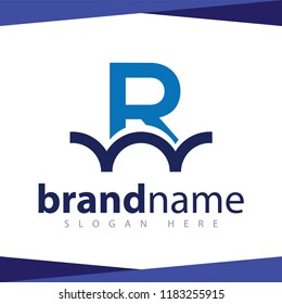 R letter bridge logo design