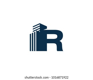 R Letter Building Construction Company Logo Stock Vector (Royalty Free ...