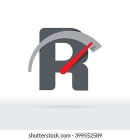 R Letter Car Speedometer, B Letter Meter Logo