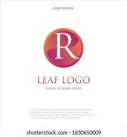 R letter colorful logo in the circle. Vector design template elements for your application or company identity.