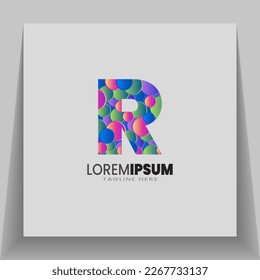 R letter colorful logo with geometric circle shapes.
