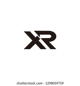 R letter combinations font logo vector