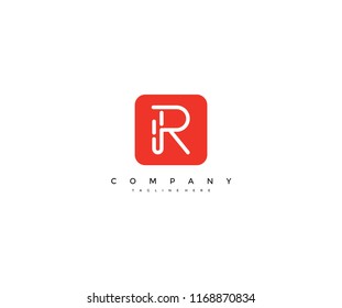 R letter creative line dynamic modern application logo