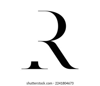 R letter creative logo design template vector