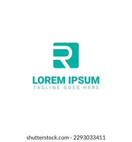R letter creative logo design.