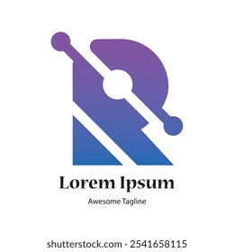 Icono de diseño de logotipo creativo de letra R