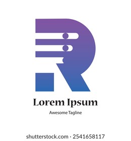 Icono de diseño de logotipo creativo de letra R