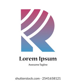 Icono de diseño de logotipo creativo de letra R