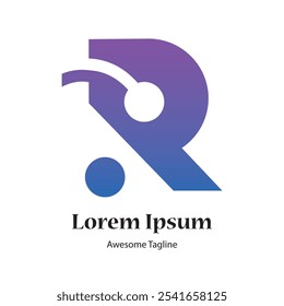 Icono de diseño de logotipo creativo de letra R