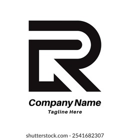 R letter creative logo design icon