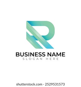 R letter Creative vector templates abstract typography colorful logo design