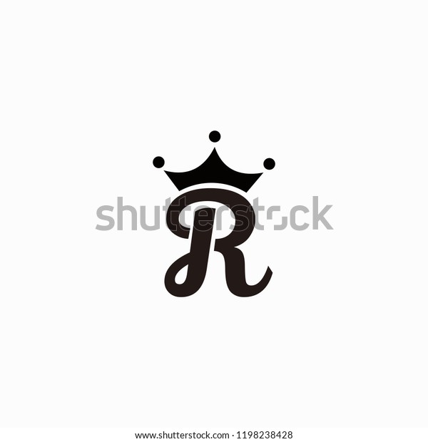 R Letter Crown Modern Icon Design Stock Vector (Royalty Free ...