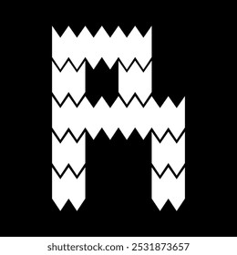 The R letter design looks furry and jagged. Suitable for sporty lovers, gamers, or t-shirt designs, hoodies, mugs, hats, and so on.