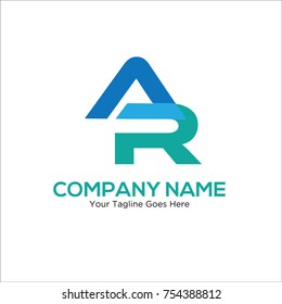A R letter design vector