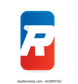 R letter for fitness, sport team or gym. 