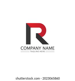 R Letter and font  Arrow vector illustration icon Logo Template design
