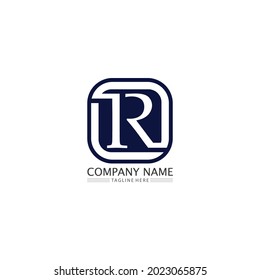 R Letter and font Arrow Vektorgrafik Symbol Logo Template Design