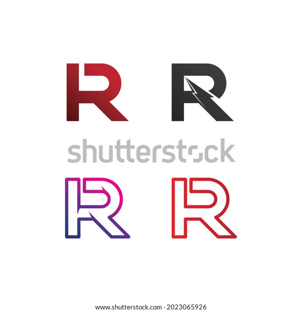 R Letter Font Arrow Vector Illustration Stock Vector (Royalty Free ...