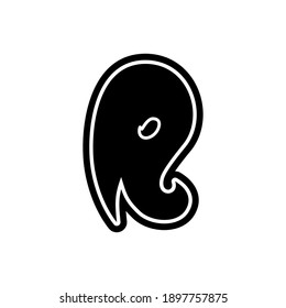 R letter font decorative hand drawn lettering, alphabet vector letter. Handwritten typographic design. Cartoon funny bold letter logo, poster, postcard, hand drawn design. Vector alphabet, lettering.
