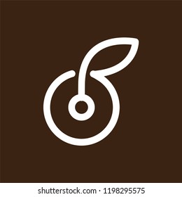 R Letter fruit logo icon vector template