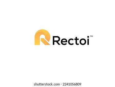 Diseño del logotipo del sistema de cuadrícula de letras R