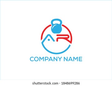 A R letter GYM Logo Icon Design. Vector Image Template