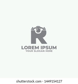 R letter Gym/identity logo design for use any purpose