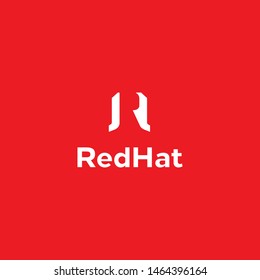 R letter and hat logo design vector icon illustration inspiration