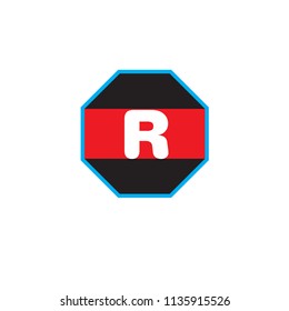 R Letter Hexagon Logo