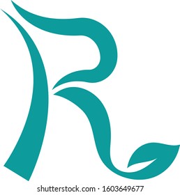 R letter high quality vector
