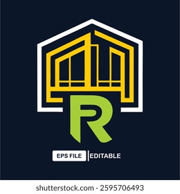 R Letter Home Logo Design R property logo and real estate logo editable eps file