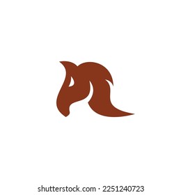 R Letter Horse Logo Simple Design