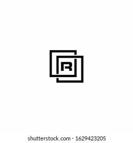 R letter icon for business and finance logo