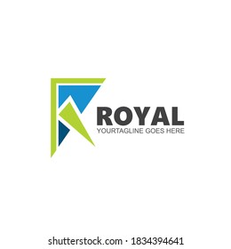 R letter icon business vector design  template
