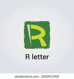 R Letter Icon Design Single Isolated Logo Design Brand Corporate Identity Various Colors Editable Template Vector Monogram Emblem Illustration Branding on Light Gradient Background