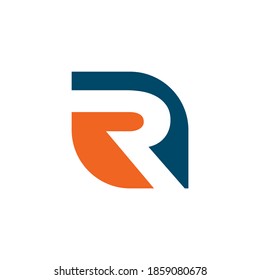 R letter icon logo design vector template