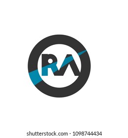 R and A letter icon logotype symbol illustration.creative flat modern design.isolated background