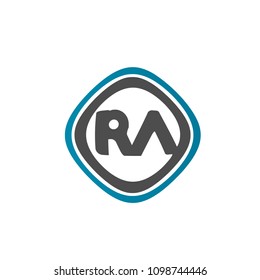 R and A letter icon logotype symbol illustration.creative flat modern design.isolated background