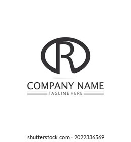 R Letter icon and symbol vector illustration icon Logo Template design