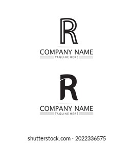 R Letter icon and symbol vector illustration icon Logo Template design